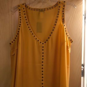 Yellow Tank with Gold Grommets